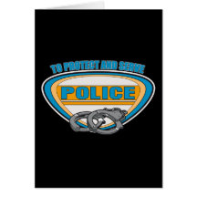 Protect and Serve Handcuffs Cards