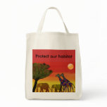 Protect our habitat Organic Grocery Tote Tote Bags