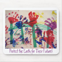 Protect the Earth for Their Future! Mouse Pads