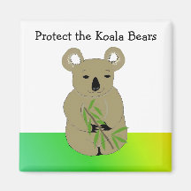 Protect the Koala Bears Fridge Magnets