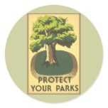 Protect Your Parks Round Sticker