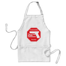 Protected by 2nd Amendment - Red Aprons