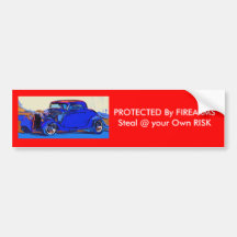 PROTECTED By FIREARMS. Bumper Stickers