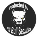 Protected by Pit Bull Security stickers