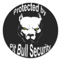 Protected by Pit Bull Security Stickers