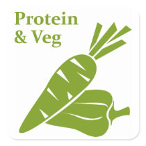 Protein & Veg day sticker