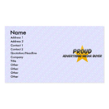 Proud Advertising Media Buyer Business Card Templates