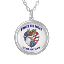 Proud Air force Girlfriend Necklace