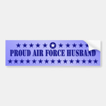 Proud Air Force Husband Stars Bumper Sticker