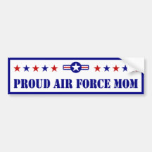 Proud Air Force Mom Stars Bumper Sticker