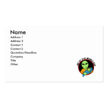 Proud alien daddy business card