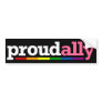 Proud Ally Black Bumper Sticker