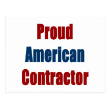 Proud American Contractor Post Cards