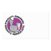 Proud Animal Rights Advocate Business Card Template
