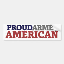 Proud Armed American Bumper Sticker