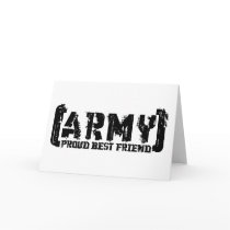 Proud Army Best Friend - Tattered Greeting Card
