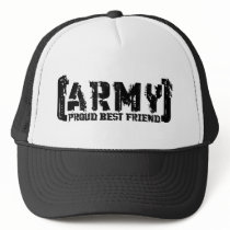 Proud Army Best Friend - Tattered Mesh Hat