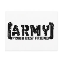 Proud Army Best Friend - Tattered Postcard