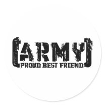 Proud Army Best Friend - Tattered Stickers