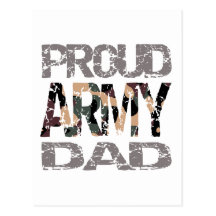 Proud army dad post card