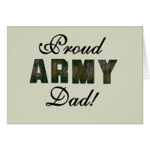 Proud Army Dad Tshirts and Gifts Greeting Card