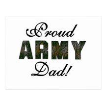 Proud Army Dad Tshirts and Gifts Post Cards