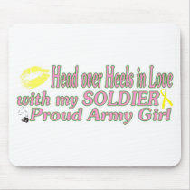Proud Army Girl Mouse Mats