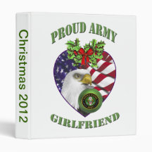 Proud Army Girlfriend Christmas Photo Album Vinyl Binders
