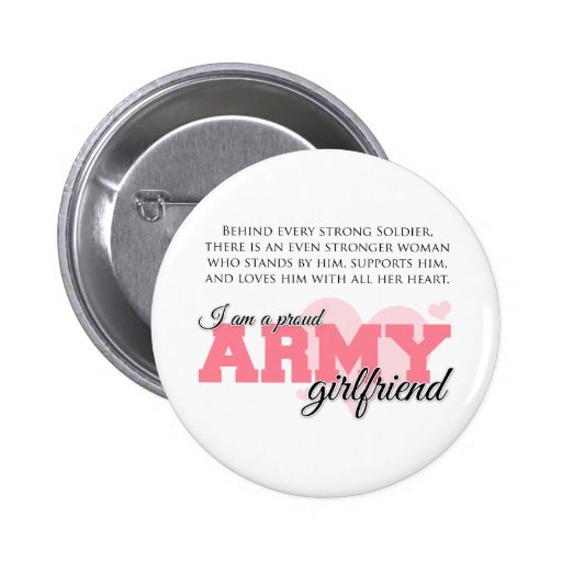 Proud Army Girlfriend Pinback Button