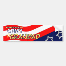 Proud Army Grandad Bumpersticker Bumper Stickers