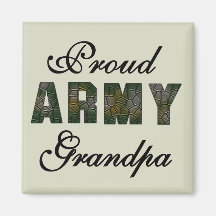 Proud Army Grandpa Tshirts and Gifts Refrigerator Magnets