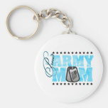 Proud Army Mom Blue Camo Keychain