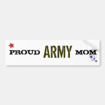 PROUD ARMY MOM BUMPER STICKERS
