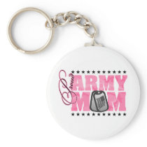 Proud Army Mom Pink Camo Key Chains
