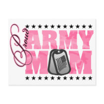 Proud Army Mom Pink Camo Postcards