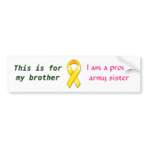 Proud Army Sister Bumper Sticker