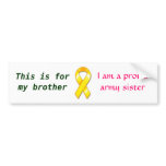 Proud Army Sister Bumper Sticker bumper stickers