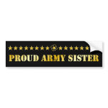 Proud Army Sister Stars Bumper Sticker