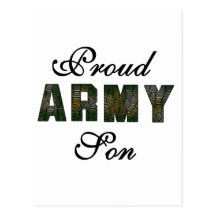 Proud Army Son Tshirts and Gifts Post Cards