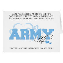 Proud ARMY Wife Greeting Cards