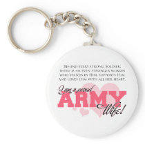 Proud Army Wife Key Chain
