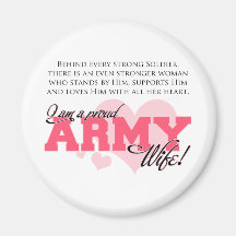 Proud Army Wife Refrigerator Magnet