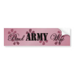 Proud Army Wife Rose Flowers bumper stickers