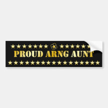 Proud ARNG Aunt Star Bumper Stickers