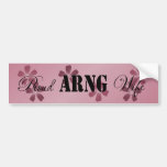 Proud ARNG Wife Rose Flowers Bumper Stickers