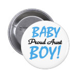Proud Aunt Baby Boy Tshirts and Gifts Button
