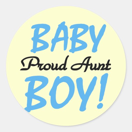 Proud Aunt Baby Boy Tshirts and Gifts Sticker