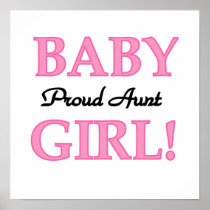 Proud Aunt Baby Girl T-shirts and Gifts Print