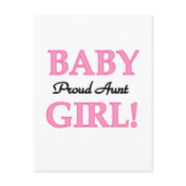 Proud Aunt Baby Girl Tshirts and Gifts Post Card