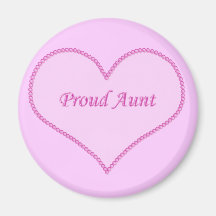 Proud Aunt Magnet, Pink
